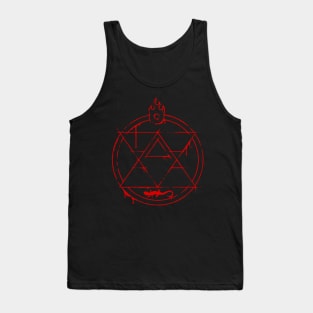 Carved Flame Alchemist Symbol Tank Top